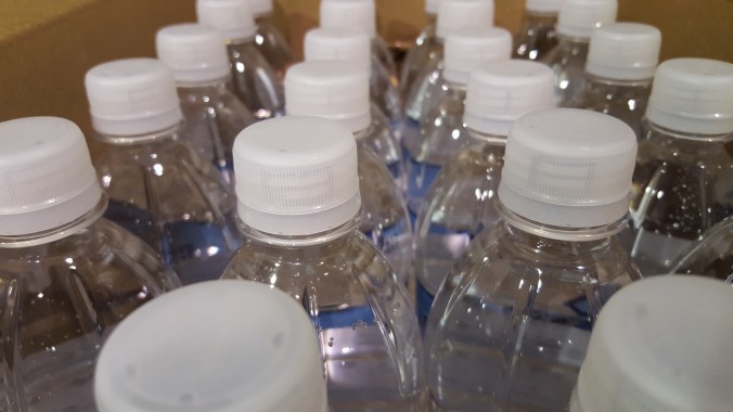 bottled water, small packaged water, single service water, 16.9, flat cap, sport cap, 20 oz, 8 oz